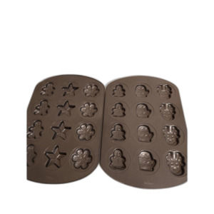 Wilton Nonstick Baking Cookie Christmas Pan 12 Molds Set of 2